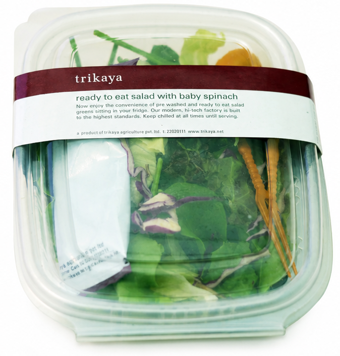 Ready To Eat Salad With Baby Spinach